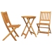 Conjunto de Bistro de Jardín de 3 Piezas  de Madera Sólida de Acacia