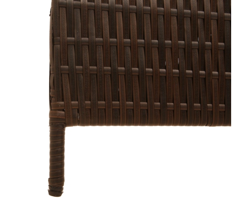 Divisor de habitación  4 paneles plegable marrón 195x180 cm poli ratán