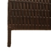 Divisor de habitación  4 paneles plegable marrón 195x180 cm poli ratán