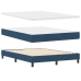 Estructura de Cama con Colchón Azul Marino Tejido 160 x 200 cm