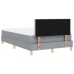 Cama con Base de Caja con Colchón Gris Claro 120x200 cm Tela