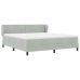 Cama con somier y colchón  Gris Claro 180x200 cm Terciopelo