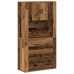 Highboard Madera Envejecida 80x33x150 cm Madera Estratificada