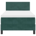 Cama Box Spring con Colchón  Verde Oscuro 90x200 cm Terciopelo