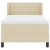 Estructura de Cama con Colchón Crema Tejido 100 x 200 cm