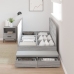 Marco de Cama con Almacenamiento  Gris sonoma Madera elaborada