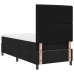 Cama con Box Spring con Colchón Negra 90x200 cm Tela