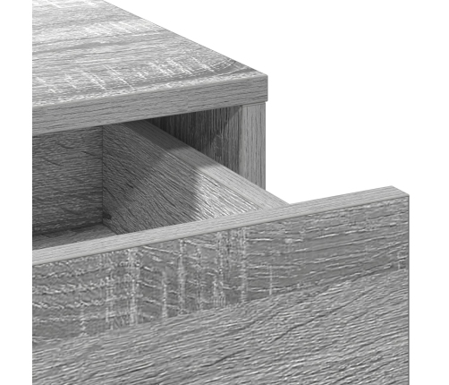 Juego de Mesa de Maquillaje de 2 Piezas  con LED en Madera Elaborada Gris Sonoma