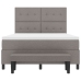Cama con Box Spring con Colchón y Banco Taupe 140x190 cm Tela