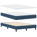 Cama Box Spring  con Colchón y Banco Azul 120x200 cm Tela