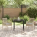 sillas de jardín  2 pcs con cojines beige de ratán sintético