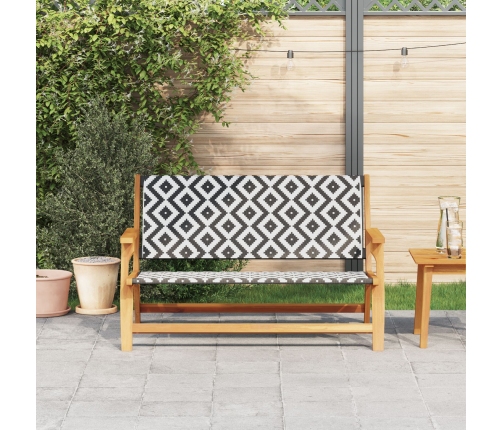 Banco de Jardín  Negro y Blanco 122x76x73.5 cm Madera Maciza de Acacia