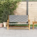 Banco de Jardín  Negro y Blanco 122x76x73.5 cm Madera Maciza de Acacia