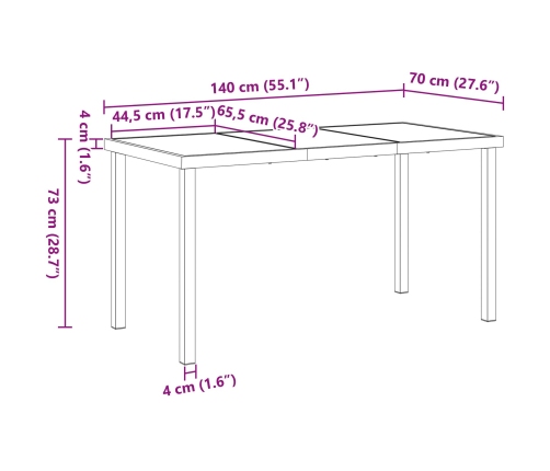 Conjunto de Comedor de Jardín de 5 Piezas Gris Ratán Poliéster