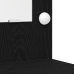 Set de Mesa de Tocador de 2 Piezas  con LED de Madera Elaborada Negra