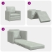 Sofá de suelo convertible  de terciopelo 74x77x81 cm Gris Claro