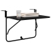 Mesa de balcón colgante plegable  negra de 60x40 cm en acero