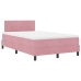 Cama con sommier y colchón  Rosa 120x200 cm Terciopelo
