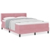 Cama con somier y colchón  Rosa 140x200 cm Terciopelo