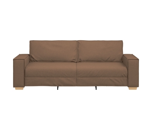Sofá de 3 plazas  Marrón 180 cm Tela