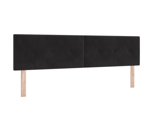 Cabecero Button Tufted Negro 180 cm de Terciopelo