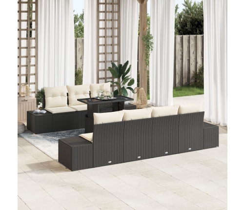Conjunto de Sofá Jardín  Set 8 Marrón Ratán Conjunto Sofá Exterior