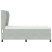 Cama con somier y colchón  Gris Claro 90x200 cm Terciopelo