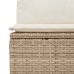 Conjunto de 7 Piezas para Comedor de Jardín con Cojines Beige de Rattan Sintético y Acacia