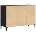 Mueble de almacenamiento Negro Roble 103,5x35x70 cm Madera elaborada