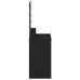 Mesa de tocador  con luces LED en color roble negro 50x41x140 cm