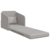 Sofá Cama de Piso  2 en 1 Gris Claro 65x80x83 cm Tela