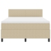 Cama con Somier  con Colchón Beige 160x200 cm Tela de Pana