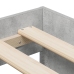 Estructura de Cama de Almacenamiento Gris Concreto 100x200 cm