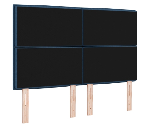 Cabecero LED  Diseño de Líneas Azul 80 cm Tela