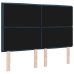 Cabecero LED  Diseño de Líneas Azul 80 cm Tela