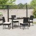 Conjunto de Comedor de Jardín de 5 Piezas Negro Poliratán