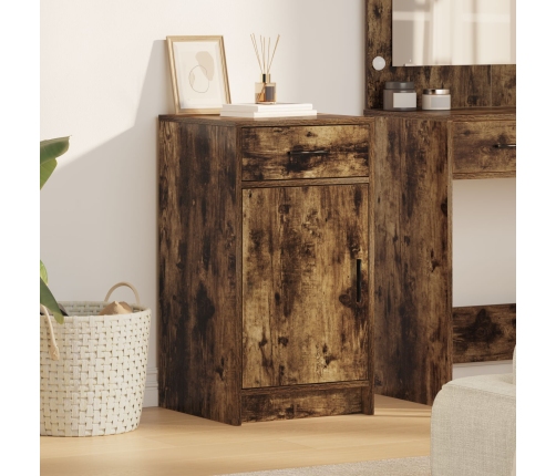 Sideboard  de Roble Ahumado 40x41x75 cm de Madera Compuesta