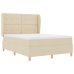 Cama con somier y colchón  Crema 140x190 cm Tela