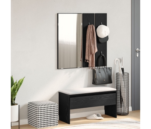 Conjunto de Muebles para Pasillo  en Madera Ingenierizada de Roble Negro