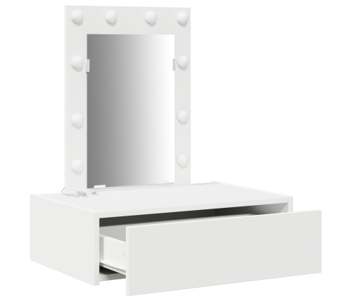 Mesa de tocador colgante  con luces LED blancas