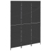 Biombo  de 3 paneles plegable negro 146x180 cm de poliratán