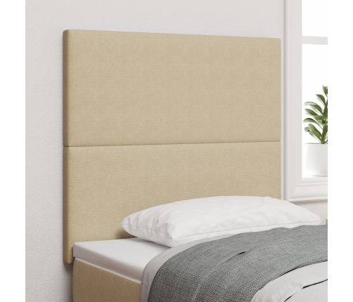 Cabecero  Diseño Simple Verde Claro Gris 100 cm Algodón Pana
