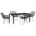 Conjunto de Comedor de Jardín de 5 Piezas  Negro Polirratán