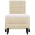 Cama Box Spring con Colchón y Banco Crema 100x200 cm Tela
