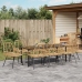 Conjunto de Comedor de Jardín  de 9 Piezas Marrón Poliratán