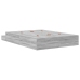 Cama de almacenamiento  Gris sonoma Madera elaborada 140 x 190 cm