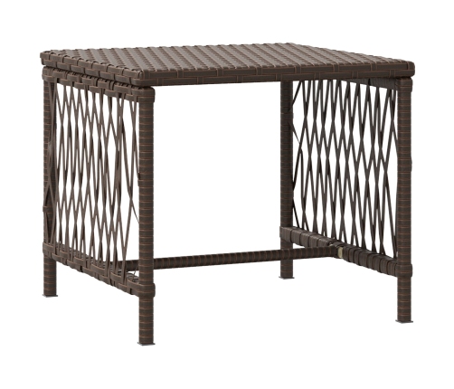 Conjunto de Tumbonas Set de 3 Marrón y crema Ratán sintético, metal