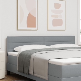 Cabecero  Diseño de Líneas Gris Claro 180 cm Tela