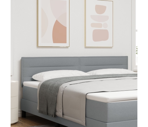 Cabecero  Diseño de Líneas Gris Claro 180 cm Tela