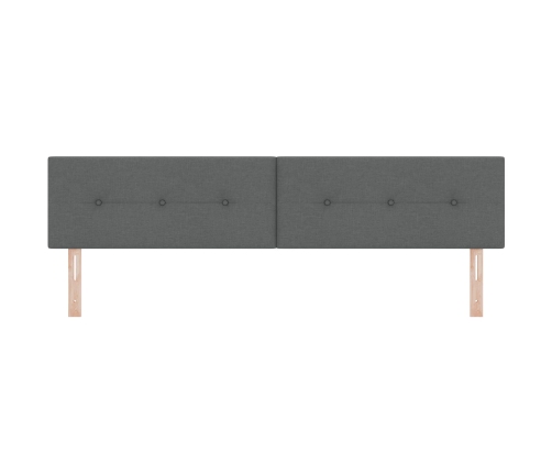 Cabecero Tapizado Gris Oscuro de  200 cm